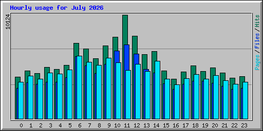 Hourly usage for July 2026